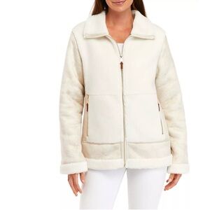 Kookaburra by Ugg Faux Suede Jacket with Sherpa Trim SZ XL